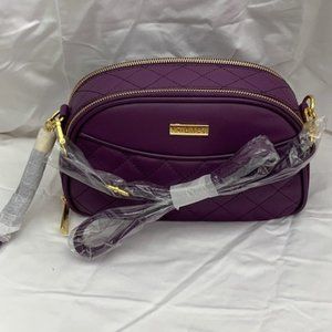 JOY & IMAN Quilted Genuine Leather Crossbody